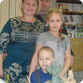 Семья Сироткиных - Катя, младший брат, Наталья Александровна, Юрий Геннадьевич